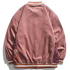 Monogram Embroidery Stitching Winter Coat