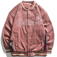 Monogram Embroidery Stitching Winter Coat