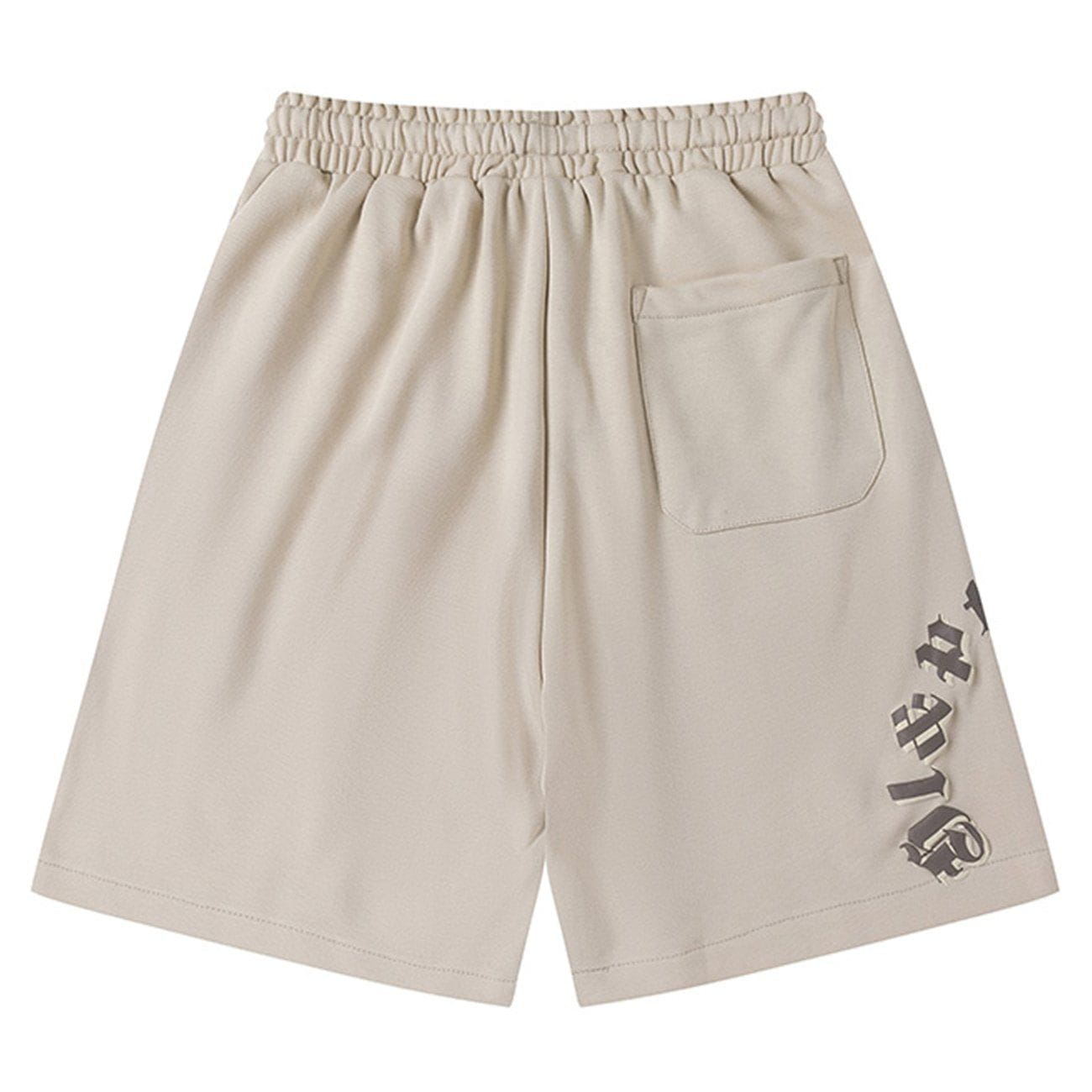 Monogram Print Drawstring Shorts