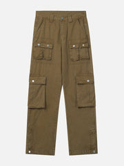 Multi Pocket Denim Cargo Pants