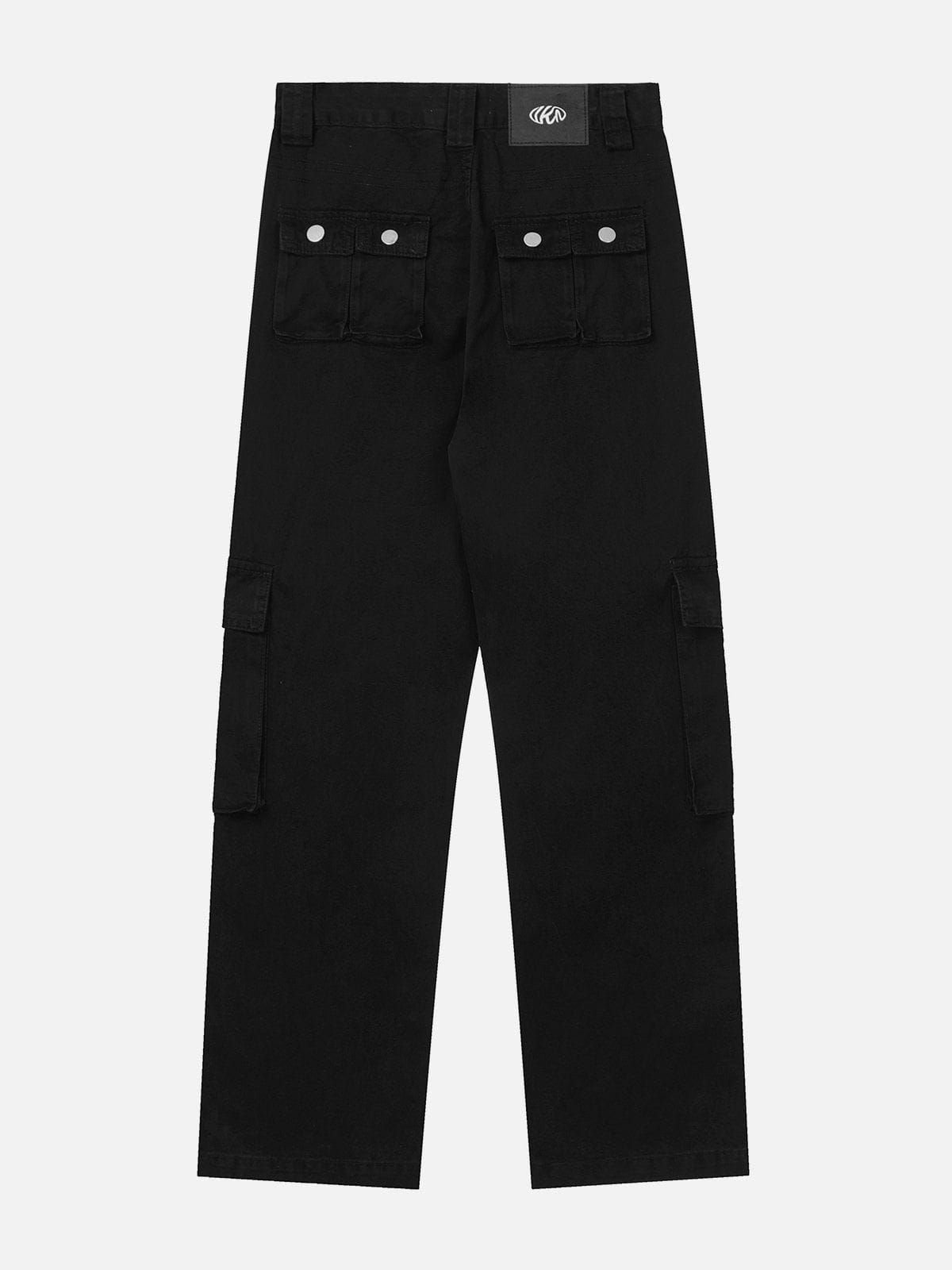 Multi Pocket Denim Cargo Pants