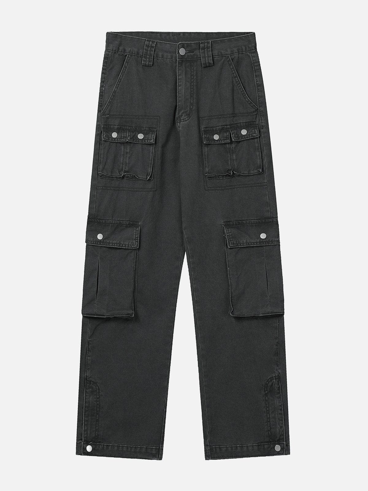 Multi Pocket Denim Cargo Pants