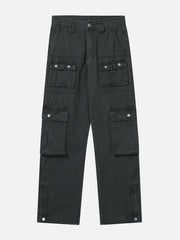 Multi Pocket Denim Cargo Pants