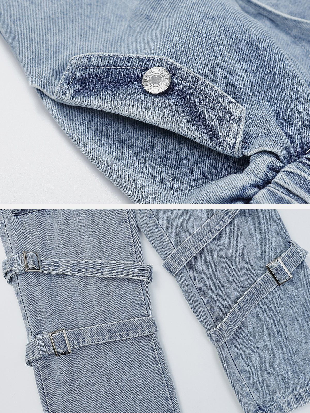 Multi Pocket Lace Up Jeans