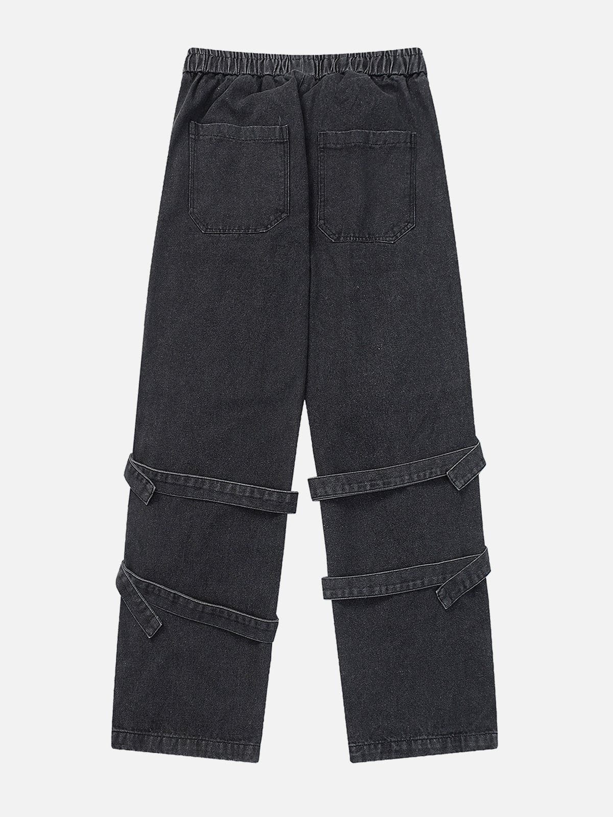 Multi Pocket Lace Up Jeans