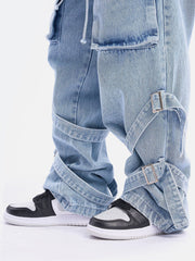 Multi Pocket Lace Up Jeans