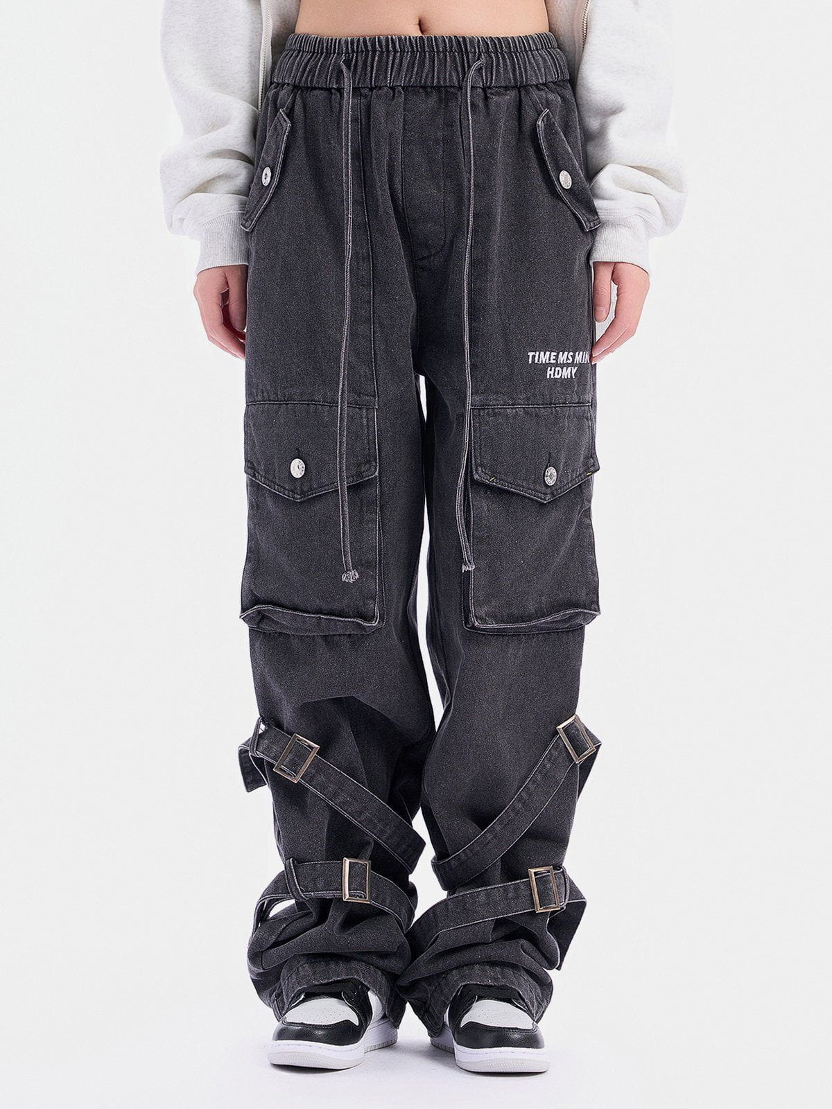 Multi Pocket Lace Up Jeans