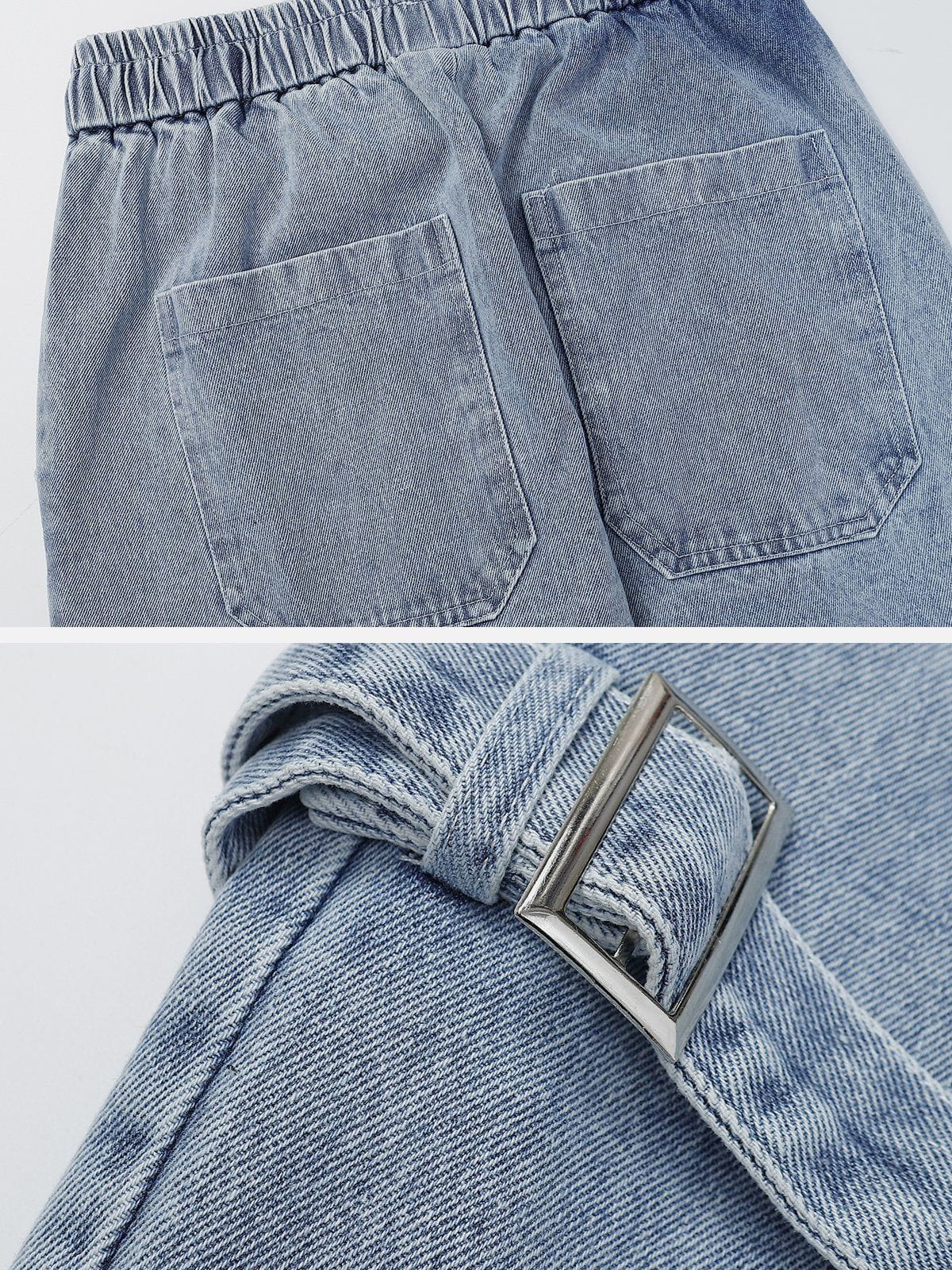 Multi Pocket Lace Up Jeans