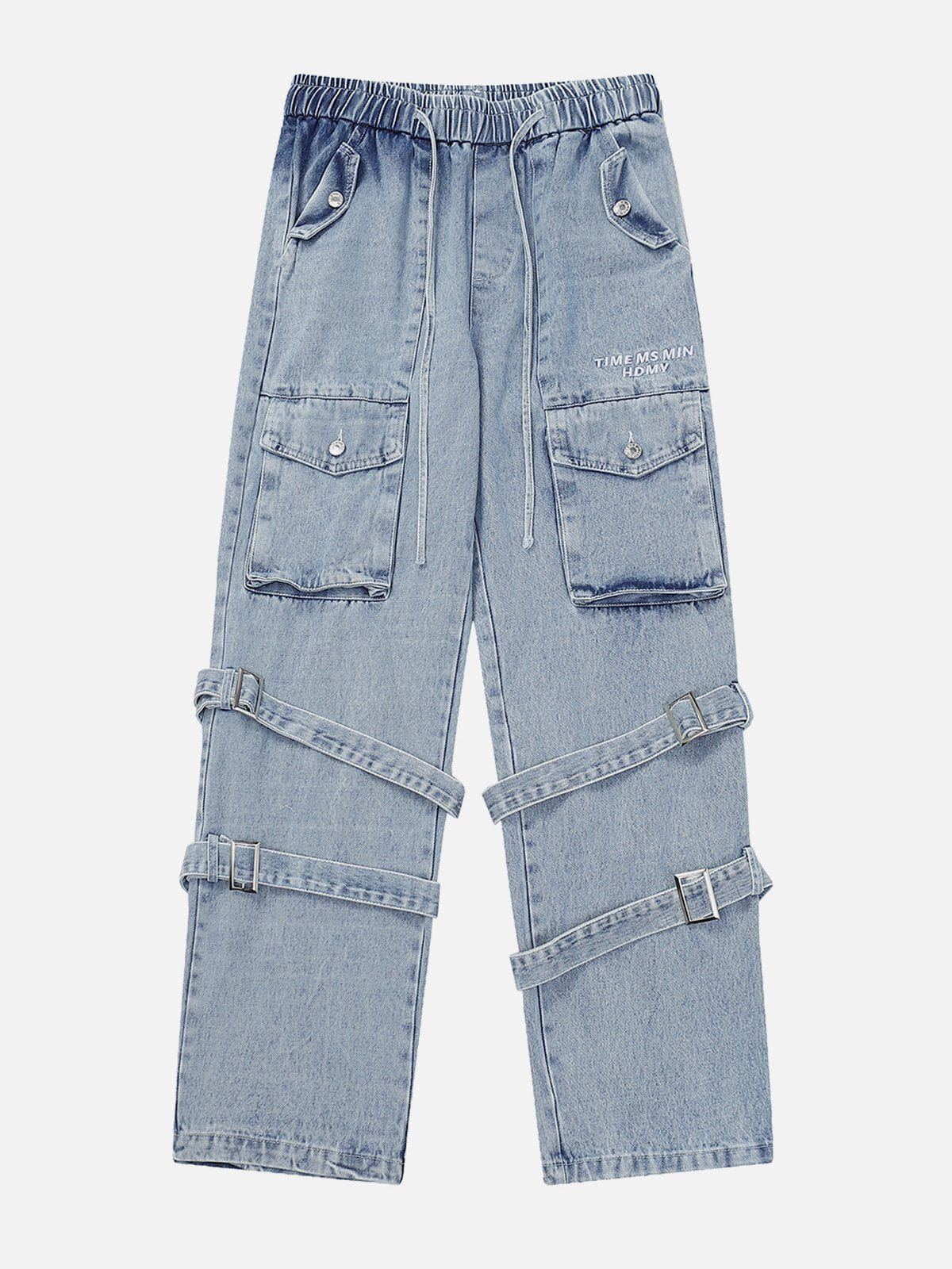 Multi Pocket Lace Up Jeans
