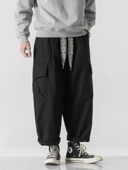 Multi-Pocket Straight Cargo Pants