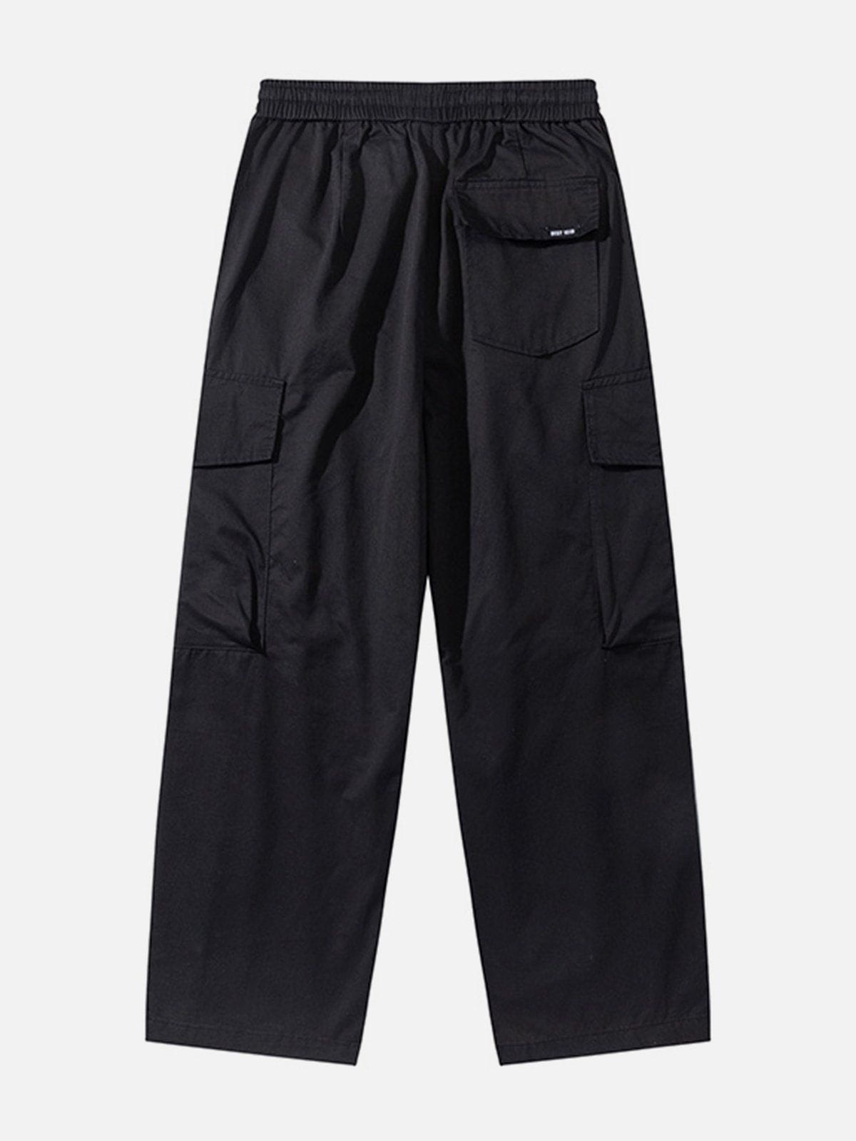 Multi-Pocket Straight Cargo Pants