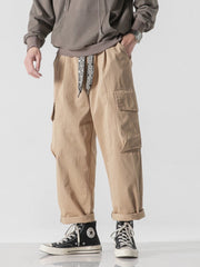 Multi-Pocket Straight Cargo Pants