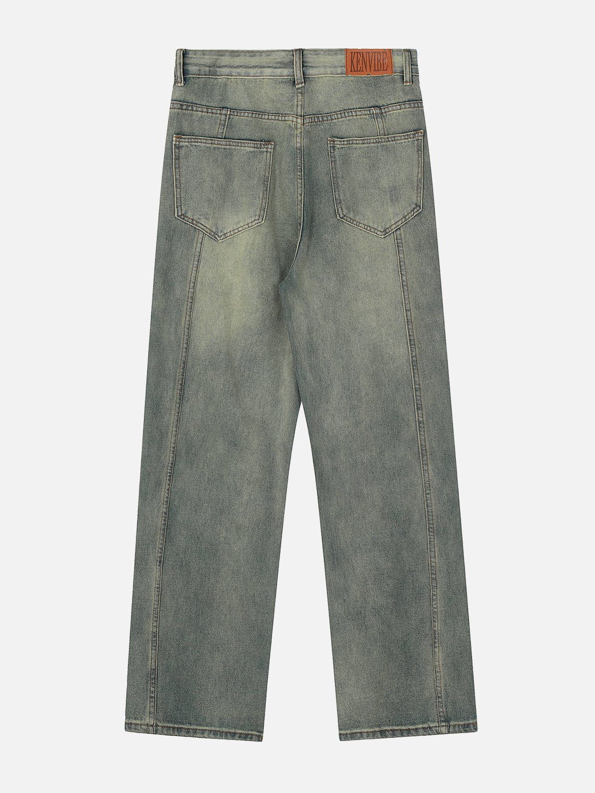 Multi-Pocket Wash Jeans