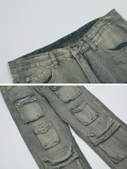 Multi-Pocket Wash Jeans