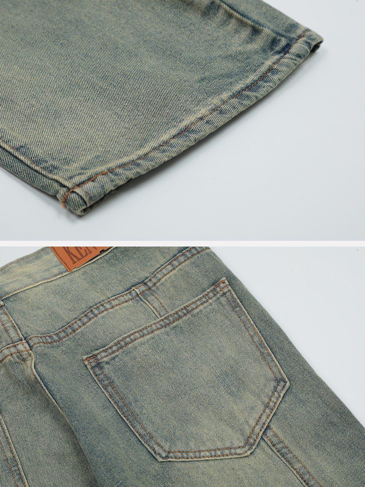 Multi-Pocket Wash Jeans