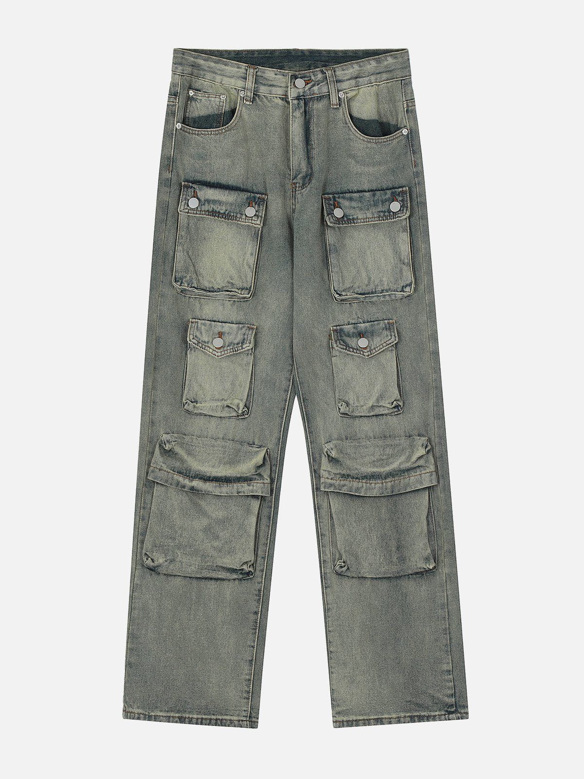 Multi-Pocket Wash Jeans