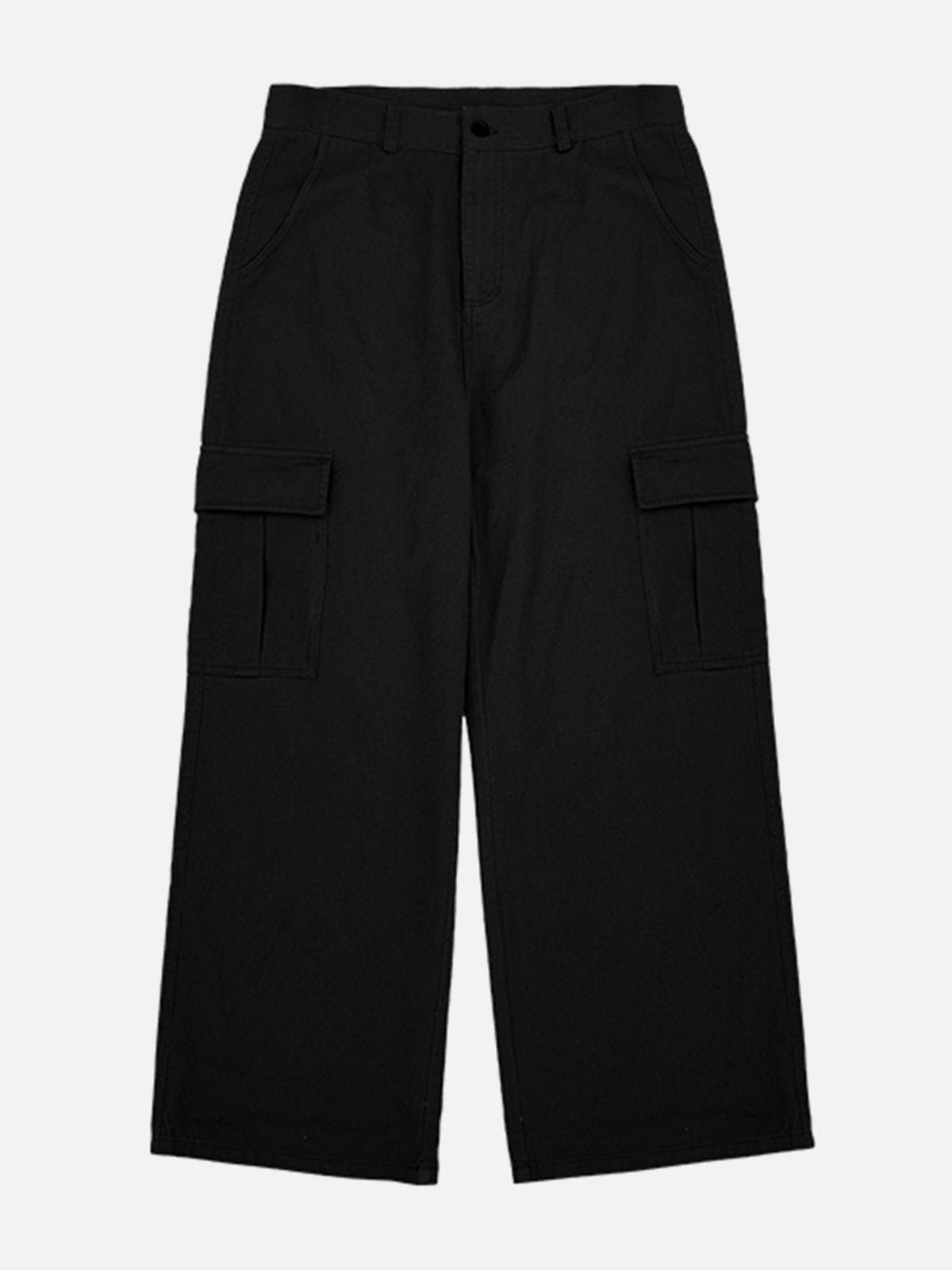 Multi-Pocket Wide Leg Cargo Pants