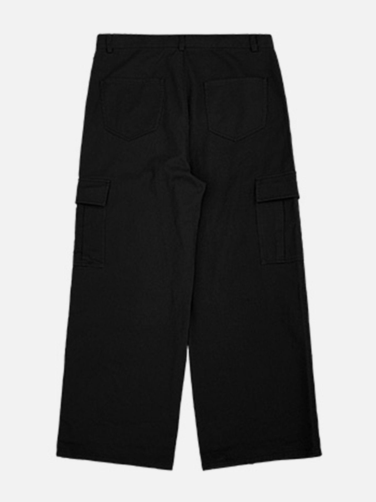 Multi-Pocket Wide Leg Cargo Pants