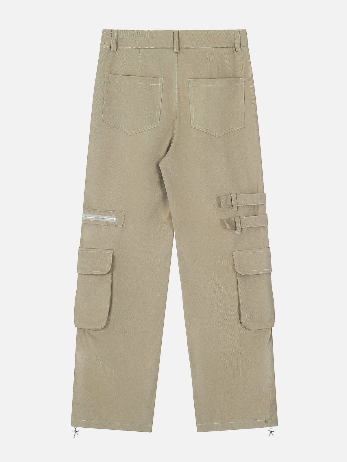 Multi-Pocket Zippered Cargo Pants