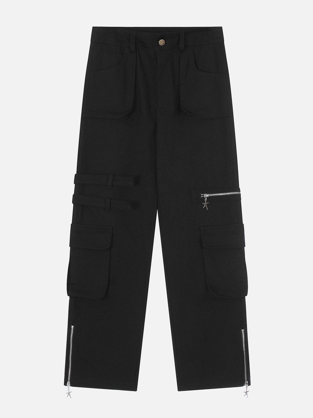 Multi-Pocket Zippered Cargo Pants