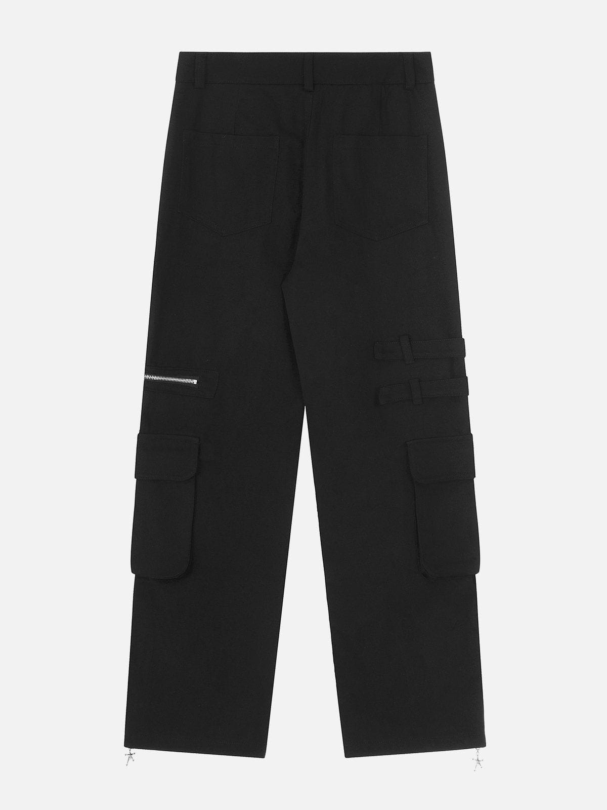 Multi-Pocket Zippered Cargo Pants