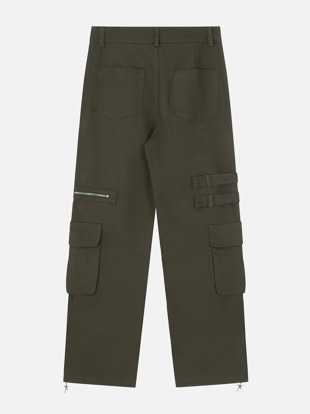 Multi-Pocket Zippered Cargo Pants