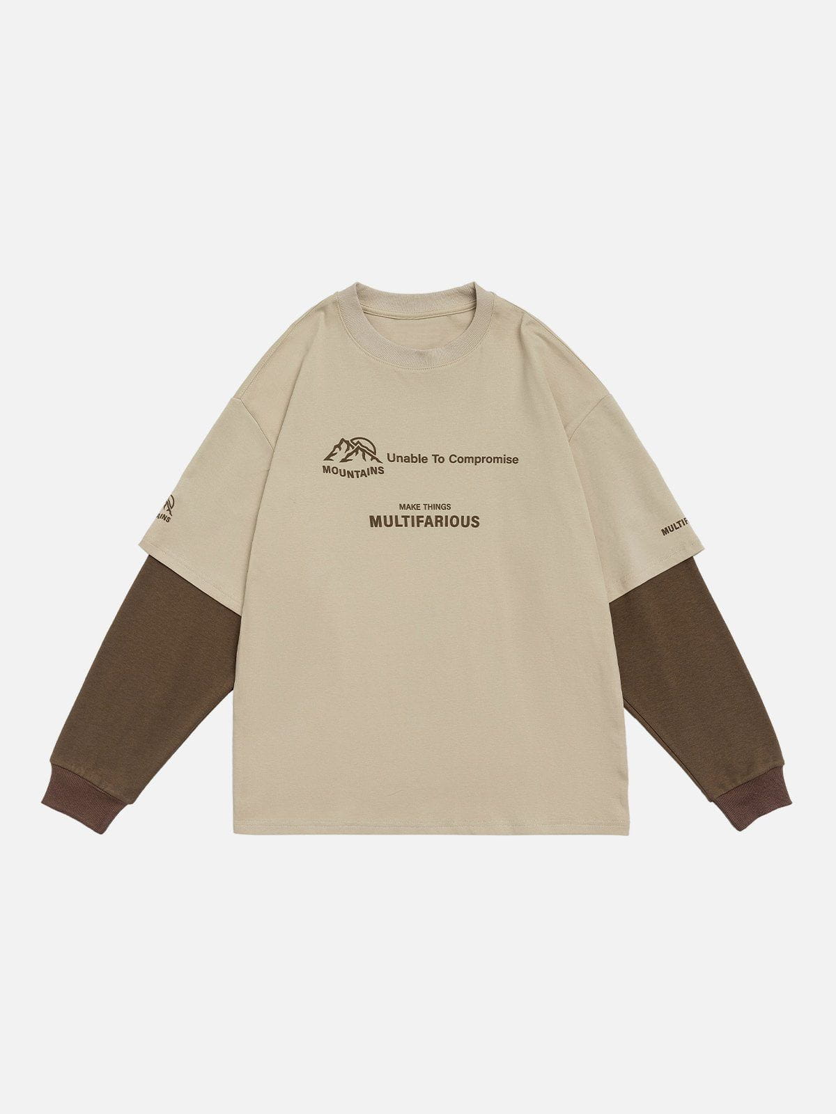 Multifarious Print Panel Sweatshirt