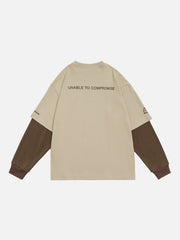 Multifarious Print Panel Sweatshirt