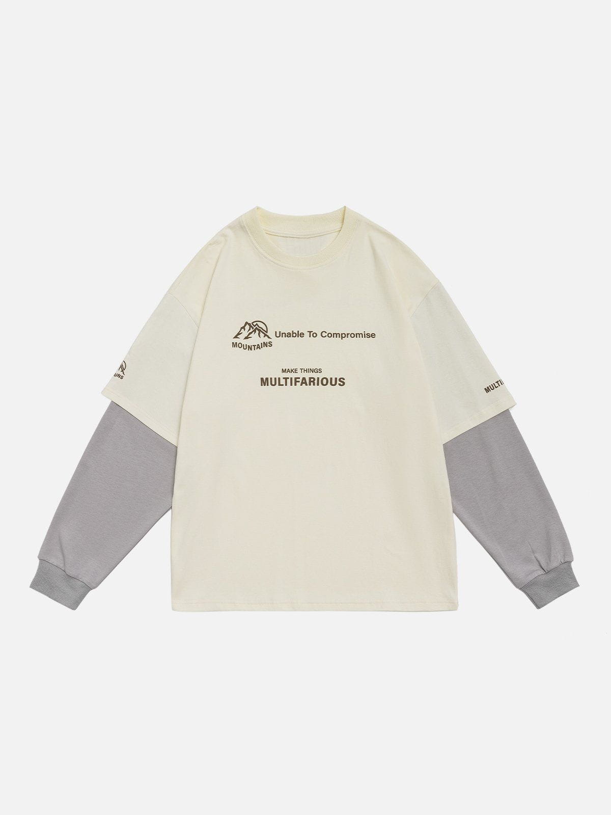 Multifarious Print Panel Sweatshirt
