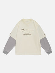 Multifarious Print Panel Sweatshirt