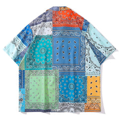 Panel Bandana Short Sleeve Shirt
