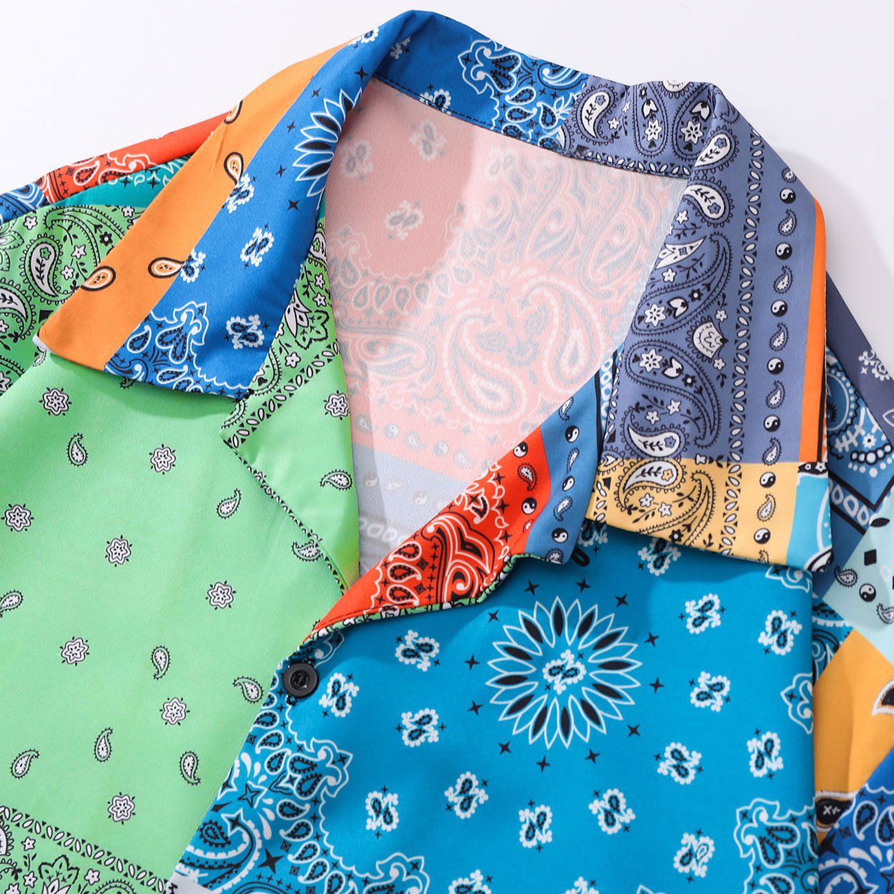 Panel Bandana Short Sleeve Shirt