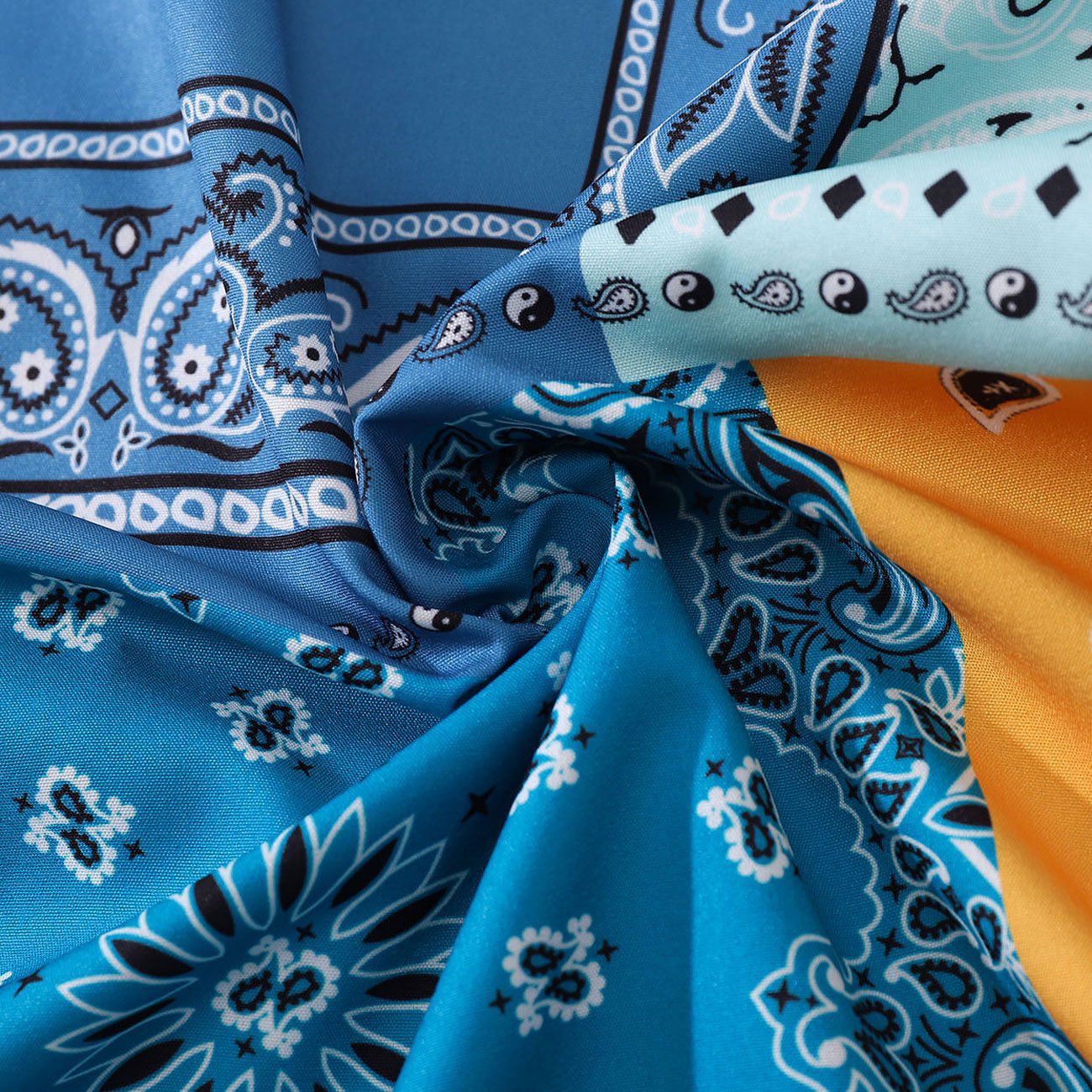 Panel Bandana Short Sleeve Shirt