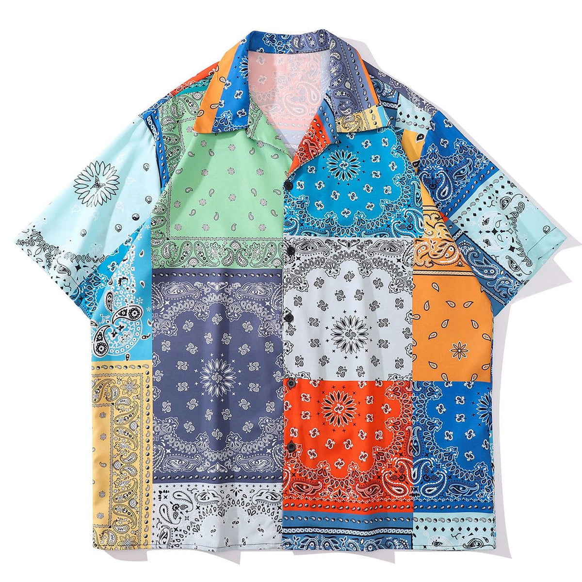 Panel Bandana Short Sleeve Shirt