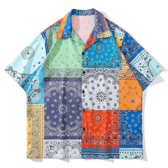 Panel Bandana Short Sleeve Shirt