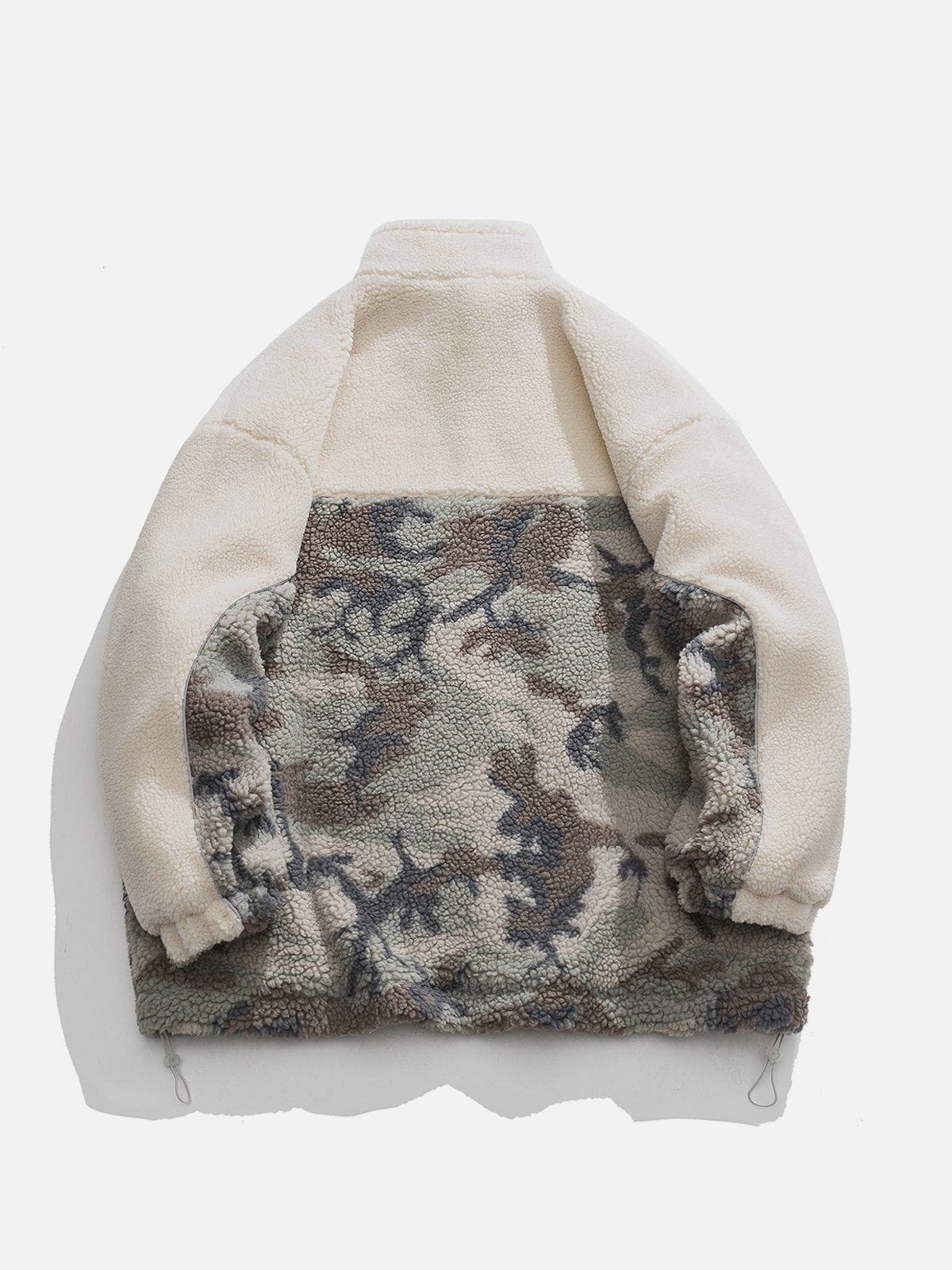 Patchwork Camouflage Sherpa Coat