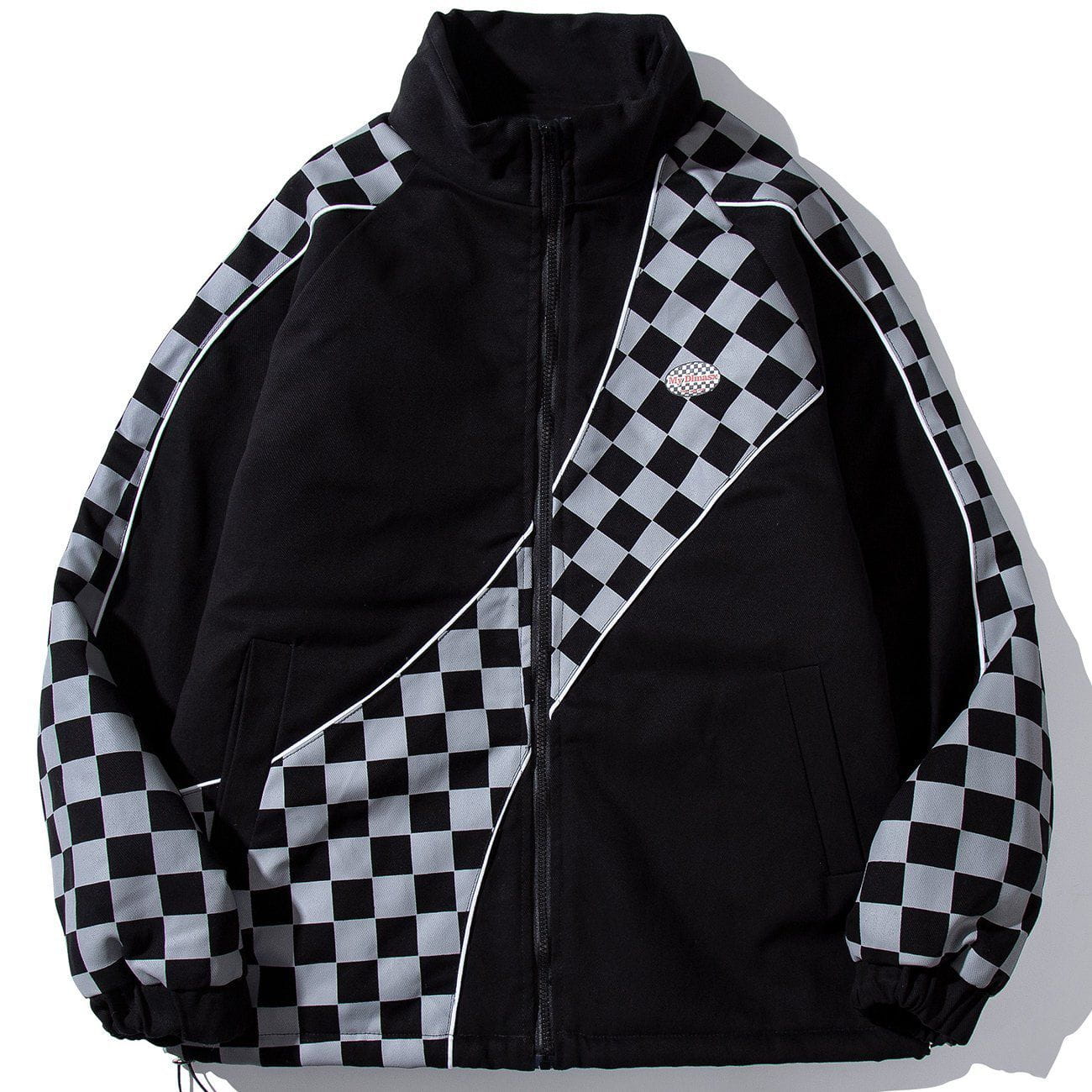 Patchwork Checkerboard Winter Coat