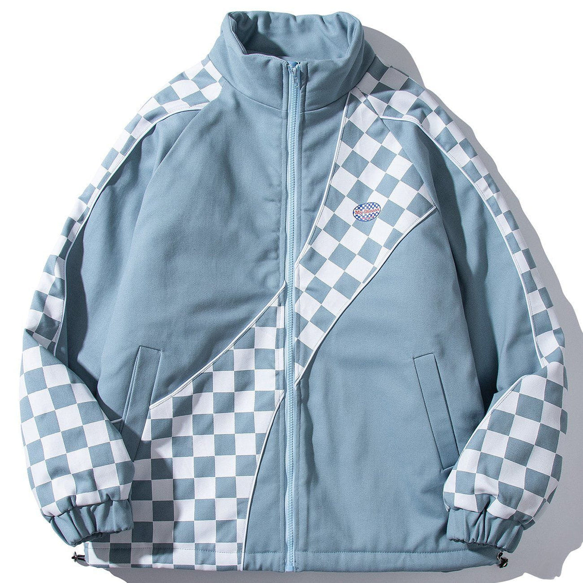 Patchwork Checkerboard Winter Coat