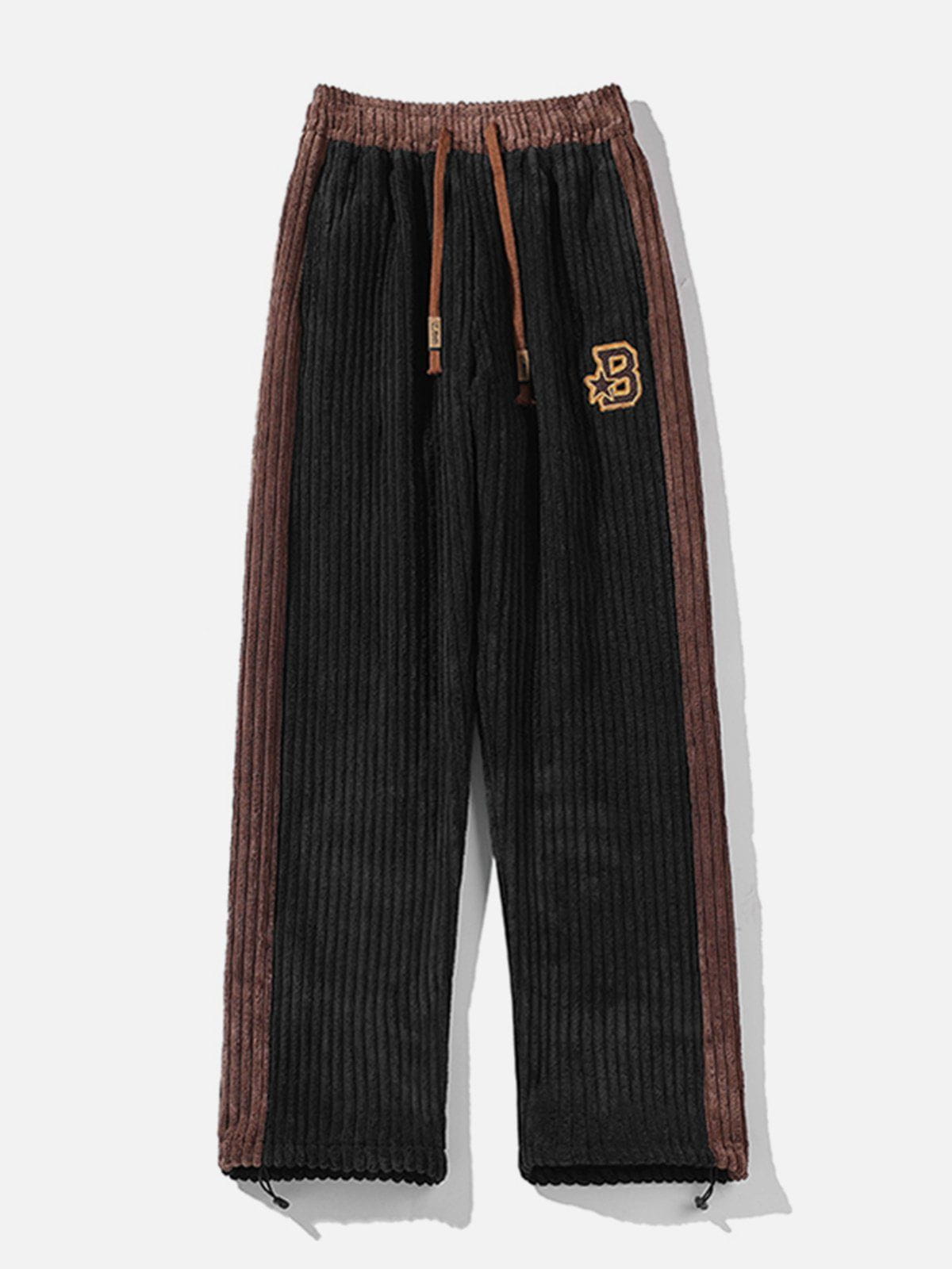 Patchwork Corduroy Sweatpants