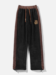 Patchwork Corduroy Sweatpants