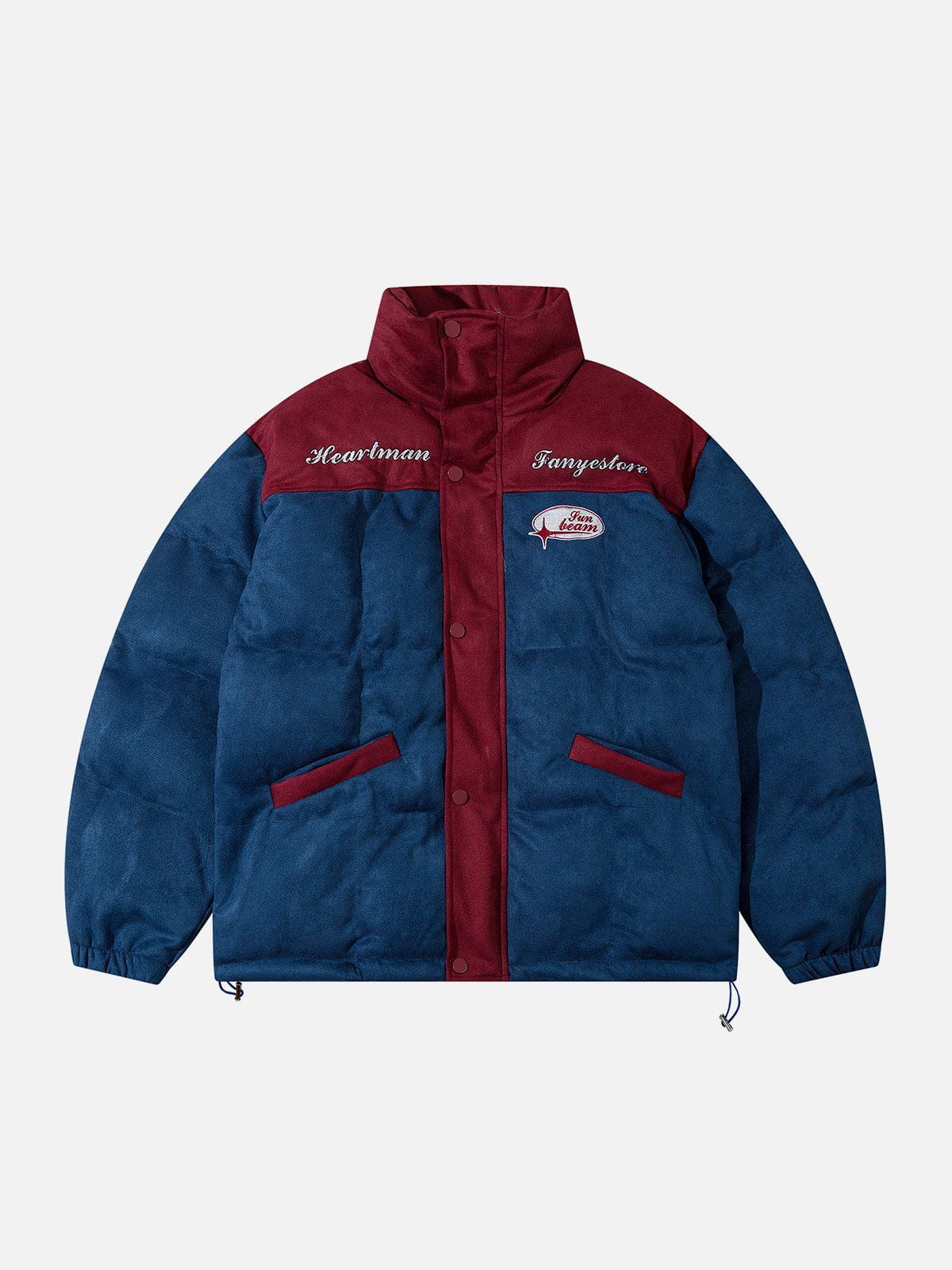 Wintermantel mit Patchwork-Stickerei