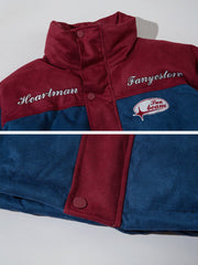 Wintermantel mit Patchwork-Stickerei