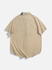 Patchwork Short Sleeve Shirt
