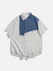 Patchwork Short Sleeve Shirt