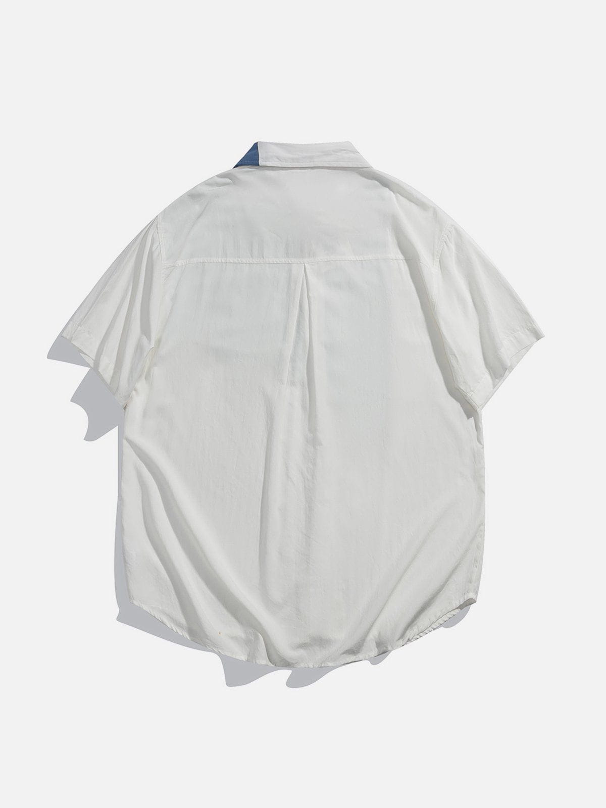 Patchwork Short Sleeve Shirt