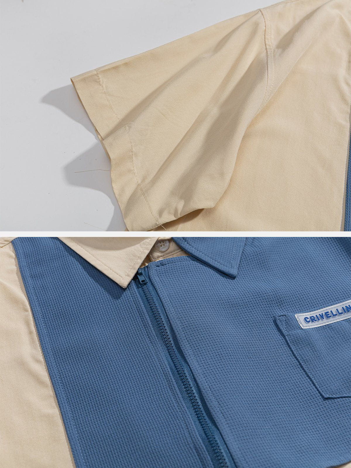 Patchwork Short Sleeve Shirt
