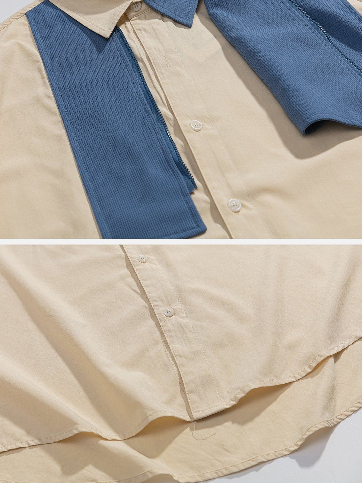 Patchwork Short Sleeve Shirt