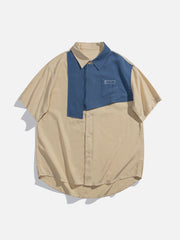 Patchwork Short Sleeve Shirt