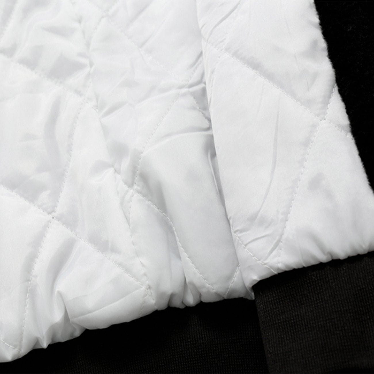 Patchwork Sleeve Sherpa Winter Coat