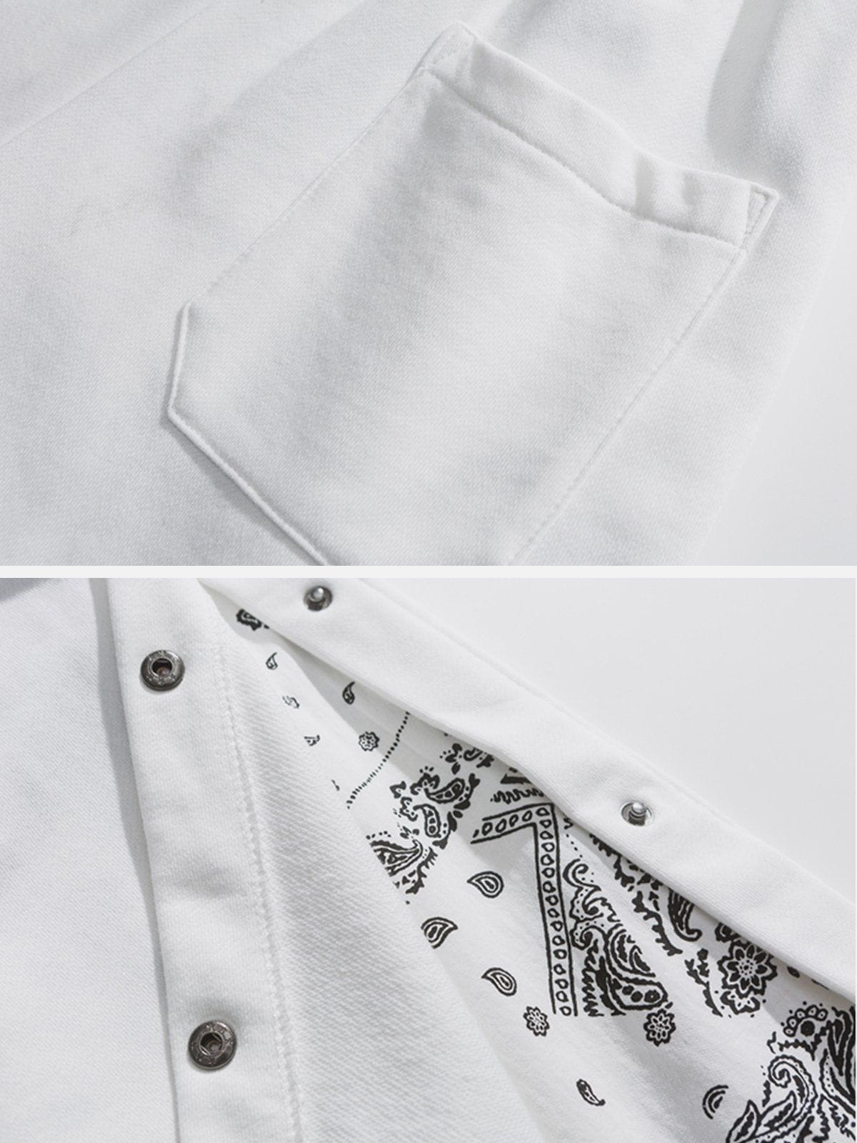 Patchwork Split Shorts